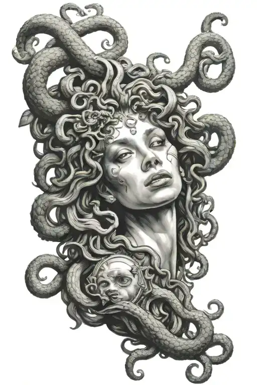 Medusa Holding The Head