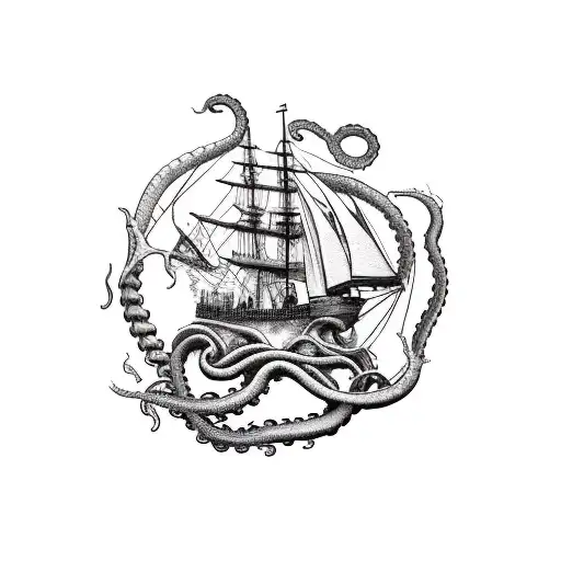 Kraken Sinking A 1500'S Ship