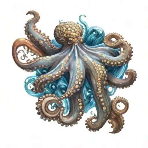 Octopus Underwater Scene Fish Color Realism