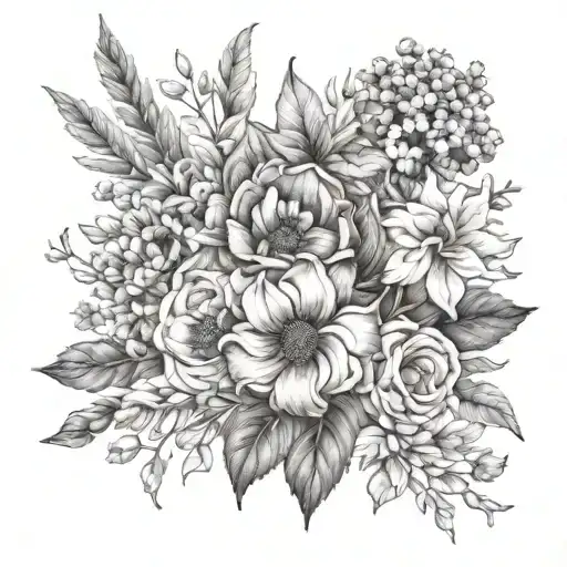 November And October Birth Flower Bouquet