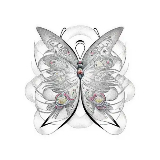 Multiple Butterfly In An Infitiny Symbol Shape Formation