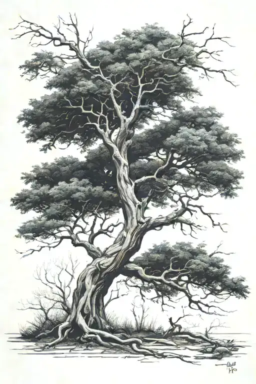 A Tree With A Long Branch