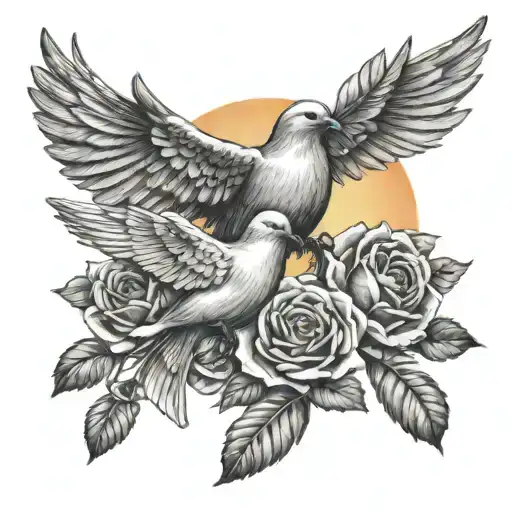 Sun And Rose And Dove