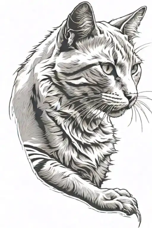 Orange Cat Silhouette