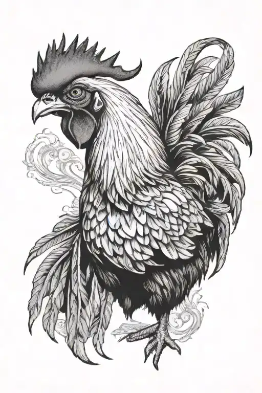 Philippine Fighting Rooster Standing Proudly