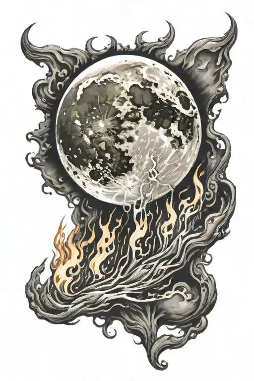 Moon With Fire
