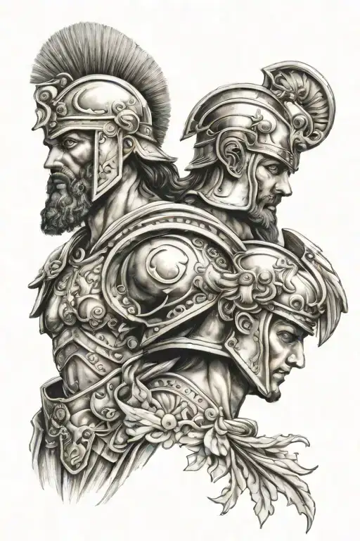 Hephaestus And Athena Warrior With Helmet