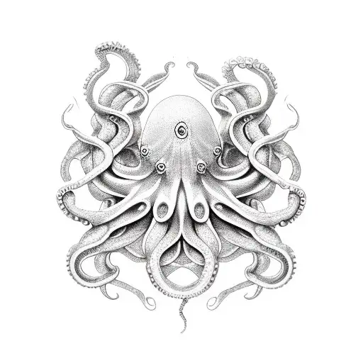 Psychedelic Profil View Octopus