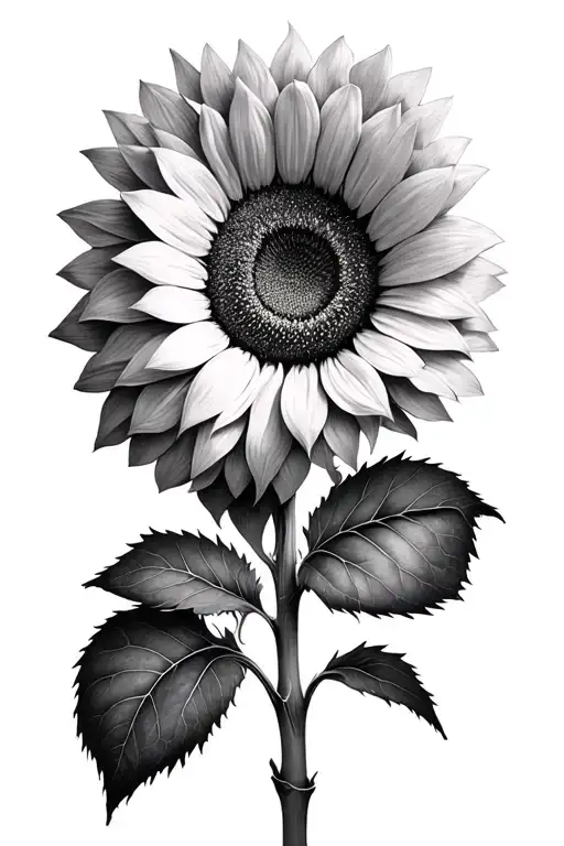 Sunflower Half Blooming Half Dying