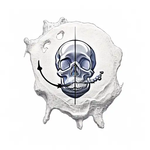 Skull With Clock In Mouth