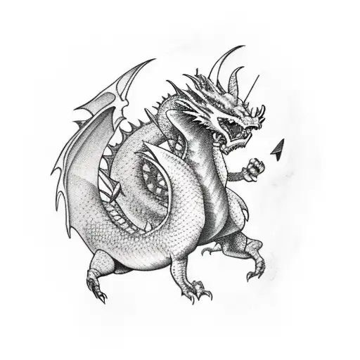 Dragon Slain By Sword