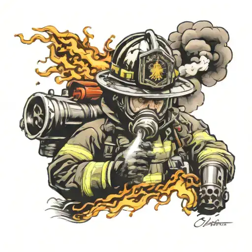 Firefighter Smoke Fire