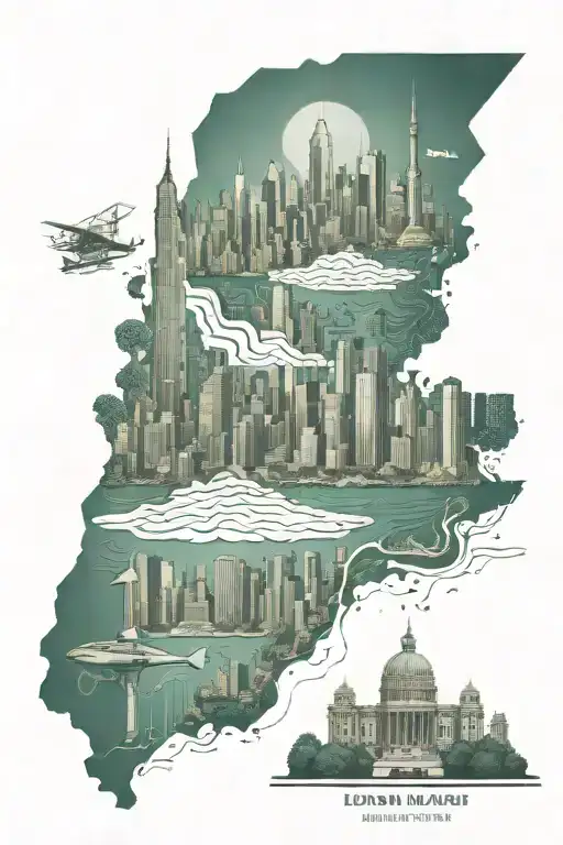 India Miami New York City Skyline Ocean Jewish Viking With Axe Computer Circuit Board