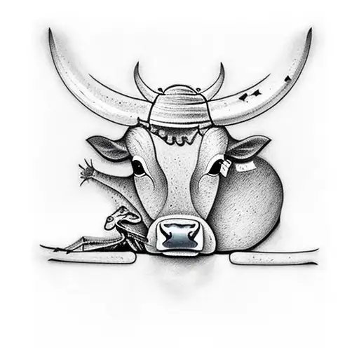 Cow And Preying Mantis