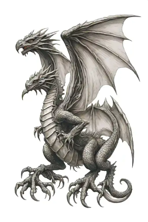 Dragon With Wings And Feet