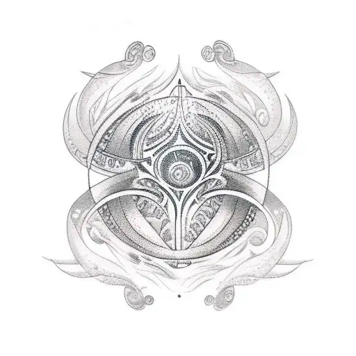 Tribal Tattoo Of Aquarius And Aries