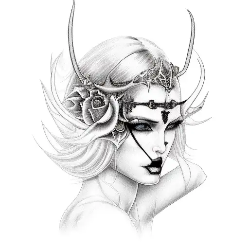 Sexy Succubus With Gothic Features