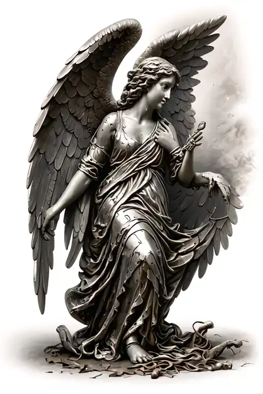 Angel Made Of Scrap Metal