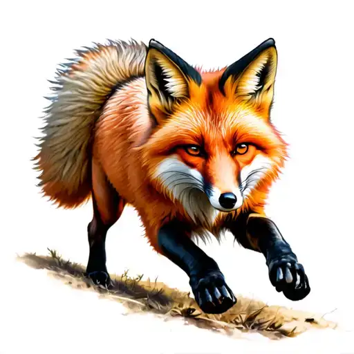 Running Red Fox Side On