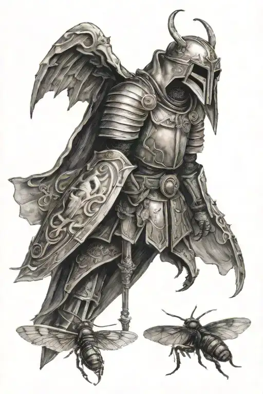 Crusade Knight With Wings And Death Moth