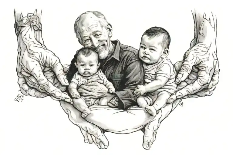 Parents Holding Baby Boy Sitting