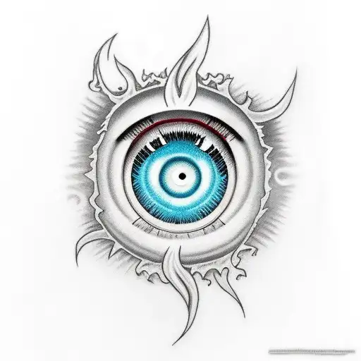 All Seeing Eye With Fire And Ice