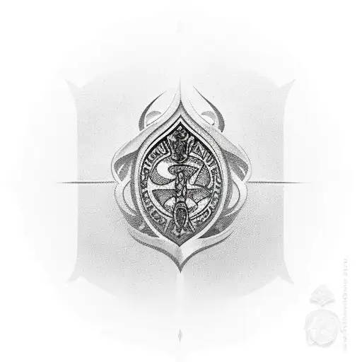 Dagger With Telemark Battalion Logo