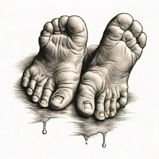 Baby Feet Shadows Simple