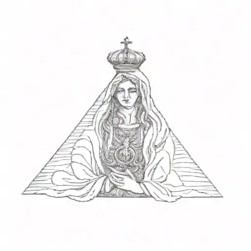 A Statue Of The Virgin Mary