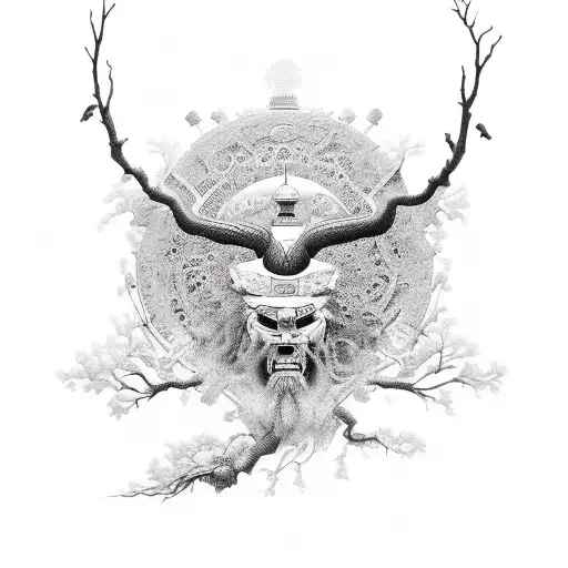 Tree Of Life And Samurai