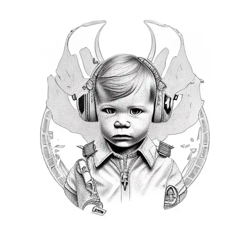 Little Boy With Motorcycle