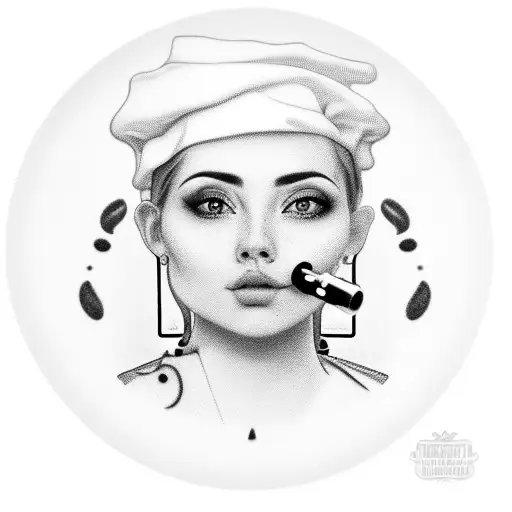 A Realistic Portrait Of A Barista Pouring Latte Art Into A Coffee Cup