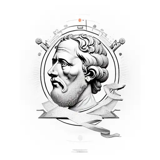 Marcus Aurelius With Quote Of Momentori More And The Obstacle Is The Way That Is Like A Compass