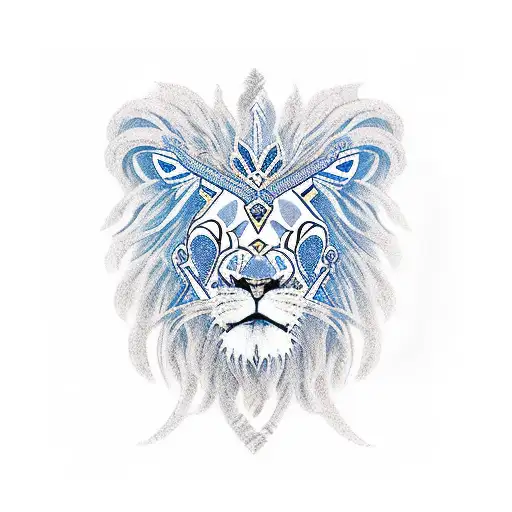 Lion Samurai Honolulu Blue Highlights Full Sleeve