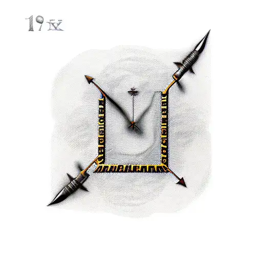 1967 In Roman Numerals With Arrows At The Ends