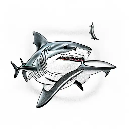 Shark With An Hour Glass