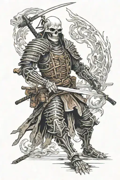 Skeleton Samurai Warrior