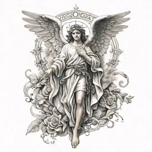 Angel And Cross Above The Angel