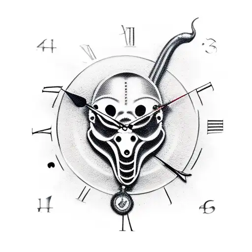 Plague Doctor With Clock