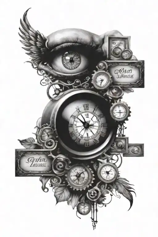 Clock With Eye And Type 1 Diabetic Written