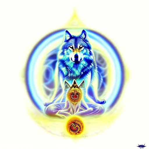 Dmt Wolf Meditating In Lost Time And Space