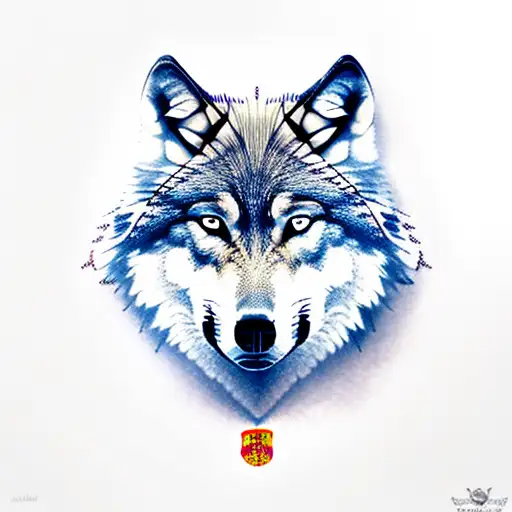 Wolf With Compass And Spain