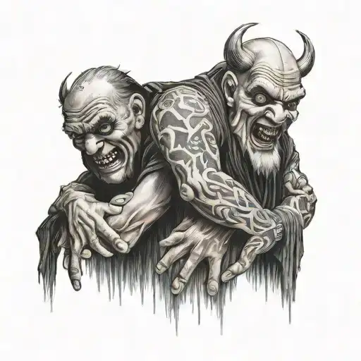 Villan Dad Holding Hands