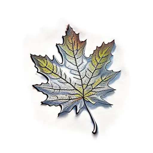 Autumn Maple Leafs And Maple Tree