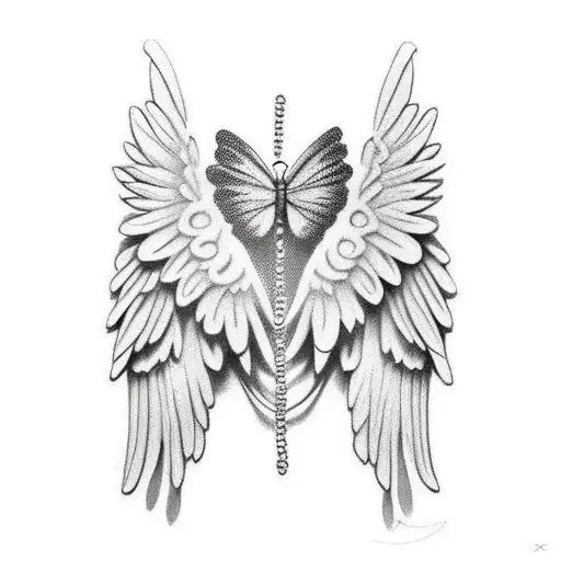 Angel Wings And Butterflies