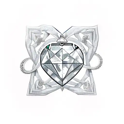 A Heart Shaped Diamond Made Of Jade