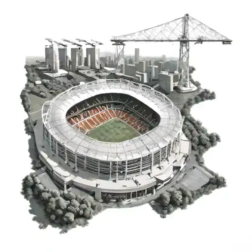 Manchester United Stadium With Dad And Two Children