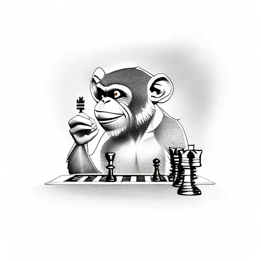 Monkey Playing Chess