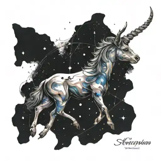 Zodiac Sign Capricorn Constellation Merging