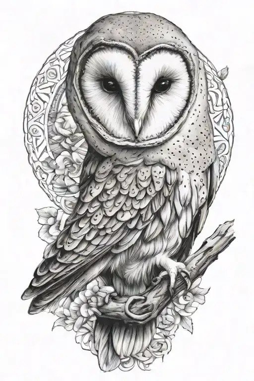 Barn Owl Hugging A Bule Woman